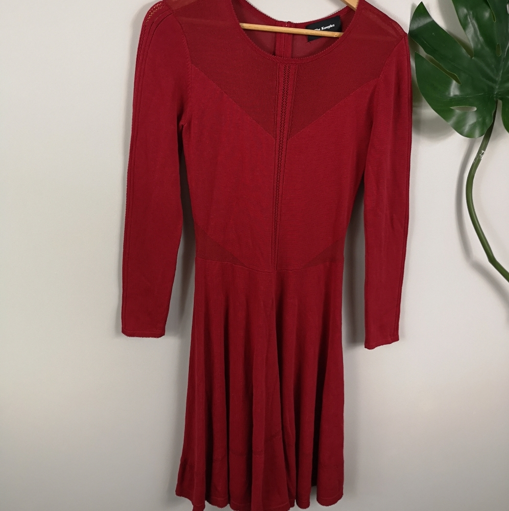 The kooples red sweater dress
